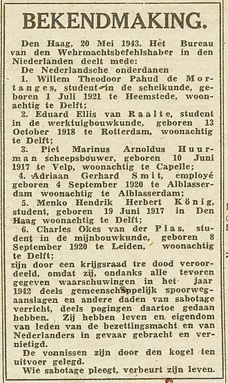 Krantenbericht van 20 mei 1943