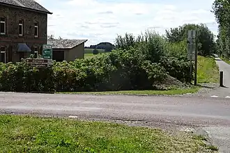 Voormalige halte Bizory is omgebouwd naar een boerderij.