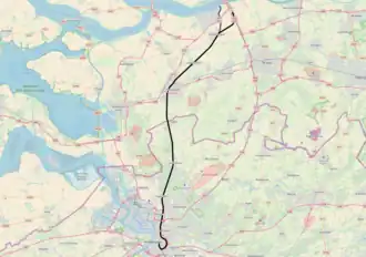 Spoorlijn 12 Antwerpen - Lage Zwaluwe op de kaart