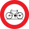 C11: Verboden toegang voor bestuurders van rijwielen.