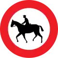 C15: Verboden toegang voor ruiters.