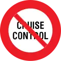 C48: Vanaf het verkeersbord tot het volgend kruispunt, verbod de cruise control of kruissnelheidsregelaar te gebruiken.