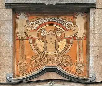 Huis Lefever, sgraffito.