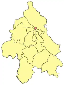 Locatie van de gemeente Stari Grad in Belgrado