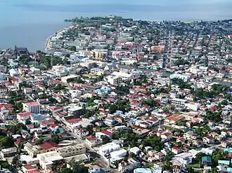 Luchtfoto van Belize City