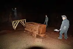 Voorstelling van mijnwerkers in de No. 2 Mine