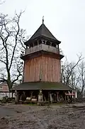 Klokkentoren van de kerk van St. Nikolai.