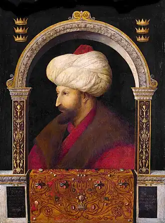 Gentile Bellini: Portret van Mehmet II