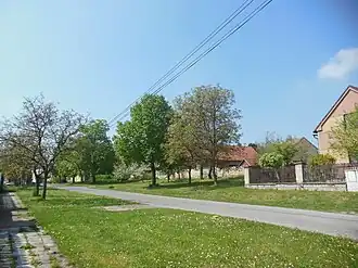 Een straat in Benátecká Vrutice