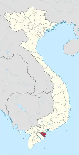 Kaart van Bến Tre