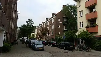 Het huizenblok 27-73 uit 1950