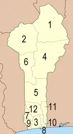 Departementen van Benin