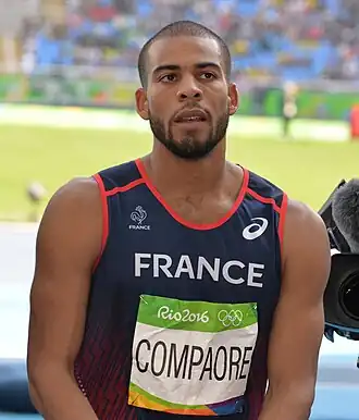Benjamin Compaoré tijdens de Olympische Spelen van 2016 in Rio.