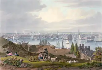 Baltimore from Federal Hill (1831), schilderij van William James Bennett