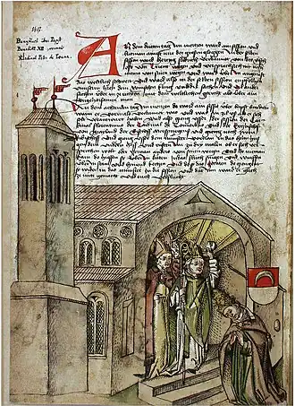 Benedictus XIII krijgt te horen dat hij is afgezet