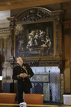 Beno Hofman als Carel Coenraad Geertsema in het provinciehuis van Groningen tijdens Monumentendag 2016.