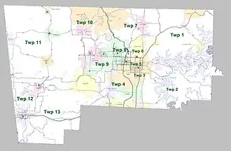 Kaart van Benton County