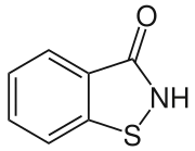 Structuurformule van benzisothiazolinon