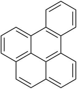 Structuurformule van benzo[e]pyreen