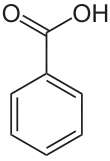 Structuurformule van benzoëzuur