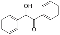Structuurformule van benzoïne