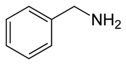 Structuurformule van benzylamine