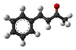 Molecuulmodel van benzylideenaceton