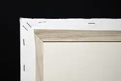 Opgespannen doek op spieraam