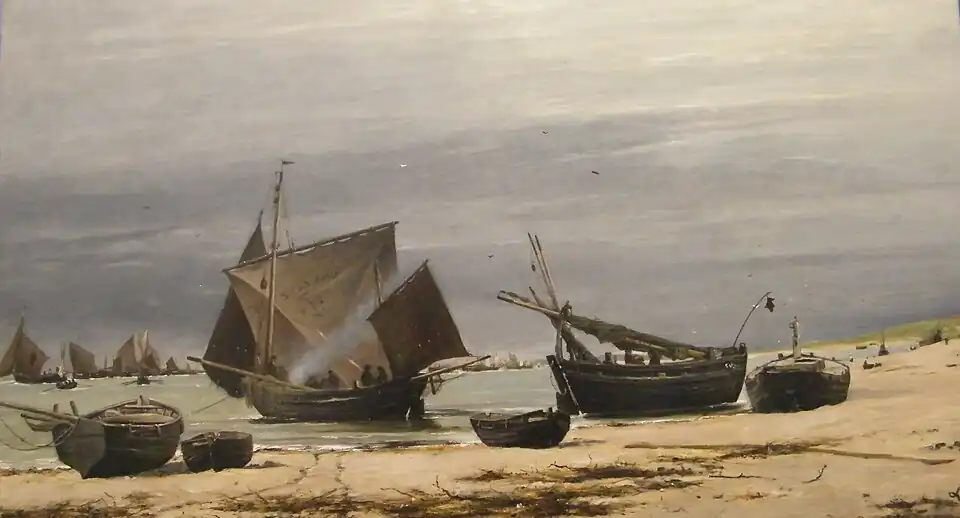 Boten op het strand, Berck, Musée de Berck