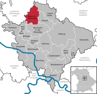 Kaart van Berg bei Neumarkt in der Oberpfalz