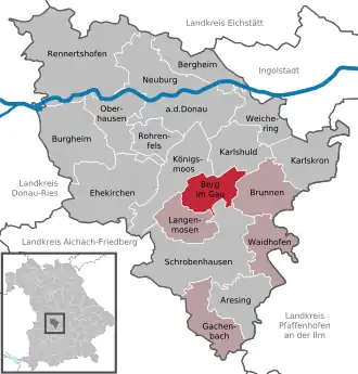 Kaart van Berg im Gau
