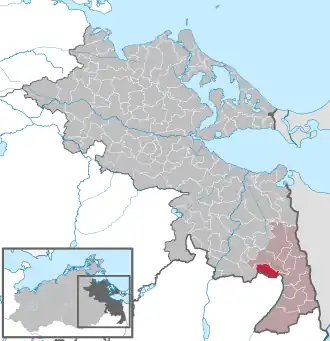 Kaart van Bergholz (Duitsland)