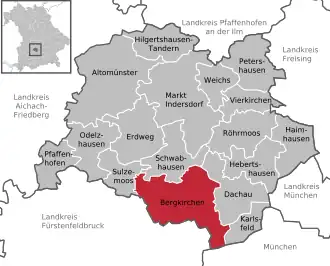 Kaart van Bergkirchen