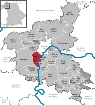 Kaart van Bergrheinfeld