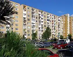 Hoogbouw in de Berlínska ulica.