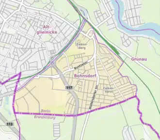 Kaart van Bohnsdorf