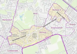 Kaart van Buckow