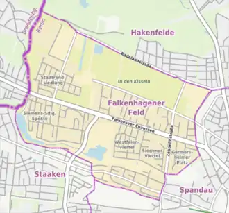 Kaart van Falkenhagener Feld