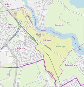 Kaart van Grünau