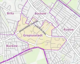 Kaart van Gropiusstadt