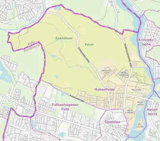 Kaart van Hakenfelde