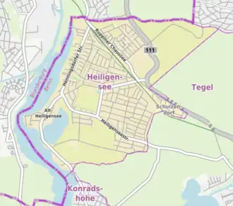 Kaart van Heiligensee