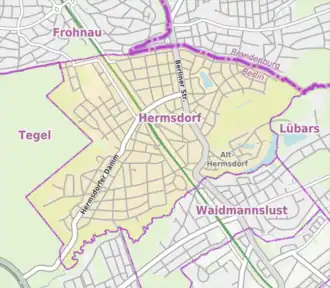 Kaart van Hermsdorf