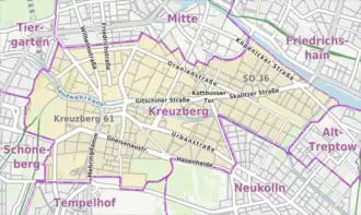 Kaart van Kreuzberg