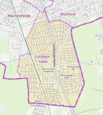 Kaart van Lichtenrade