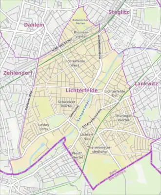 Kaart van Berlin-Lichterfelde