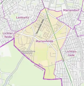 Kaart van Marienfelde