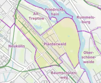 Kaart van Plänterwald