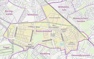 Kaart van Reinickendorf