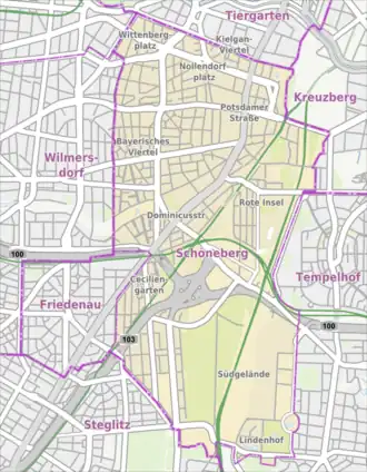 Kaart van Schöneberg